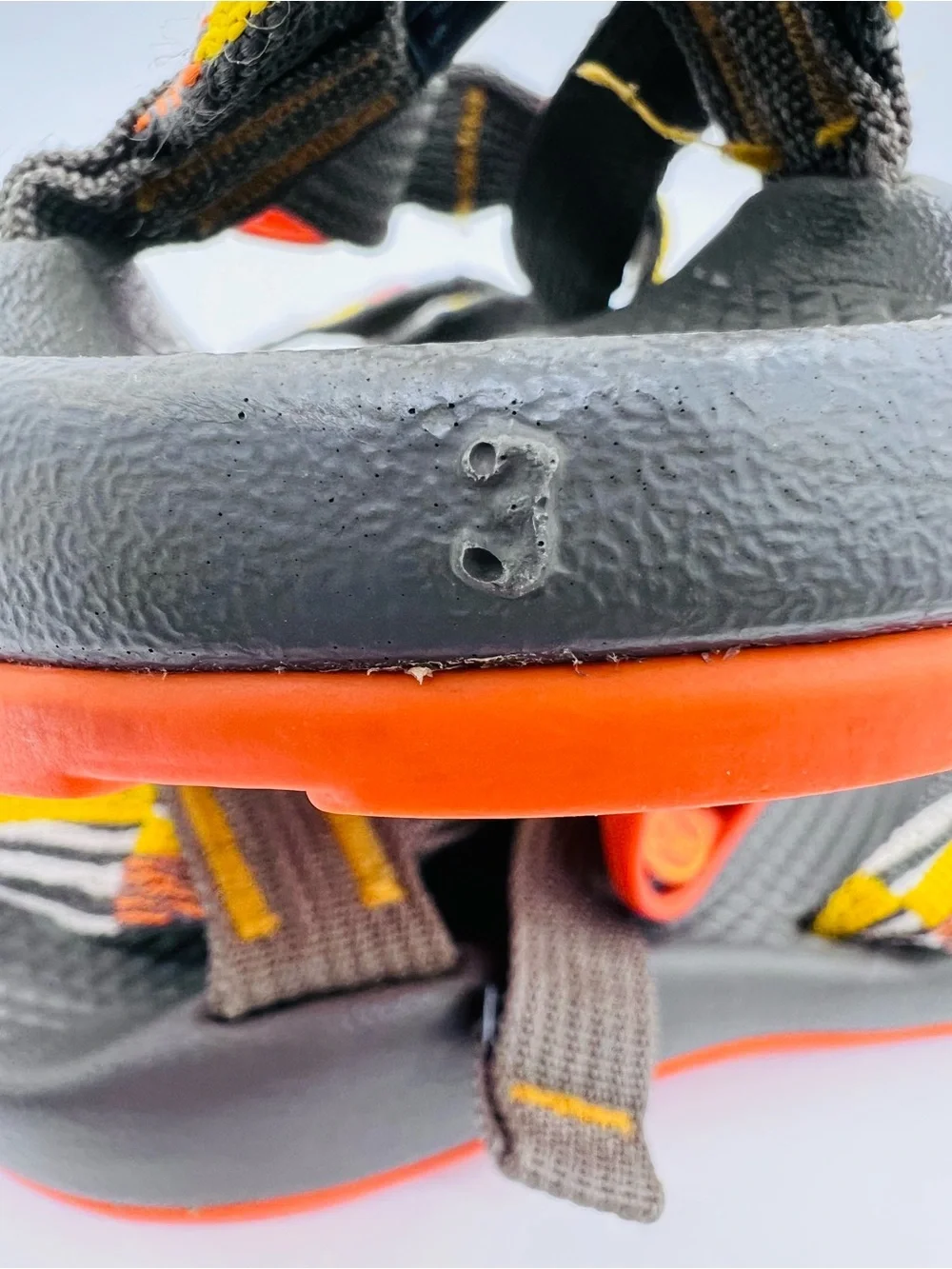 Chaco Kids Z1 Ecotread Sandals in Black, Orange, Yellow Checkerboard Size 3